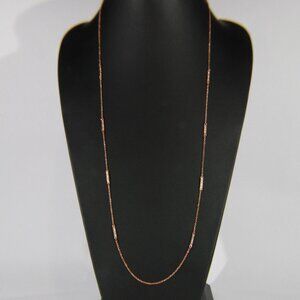 Baublebar Rose Gold Tone Necklace with Clear Rhinestones